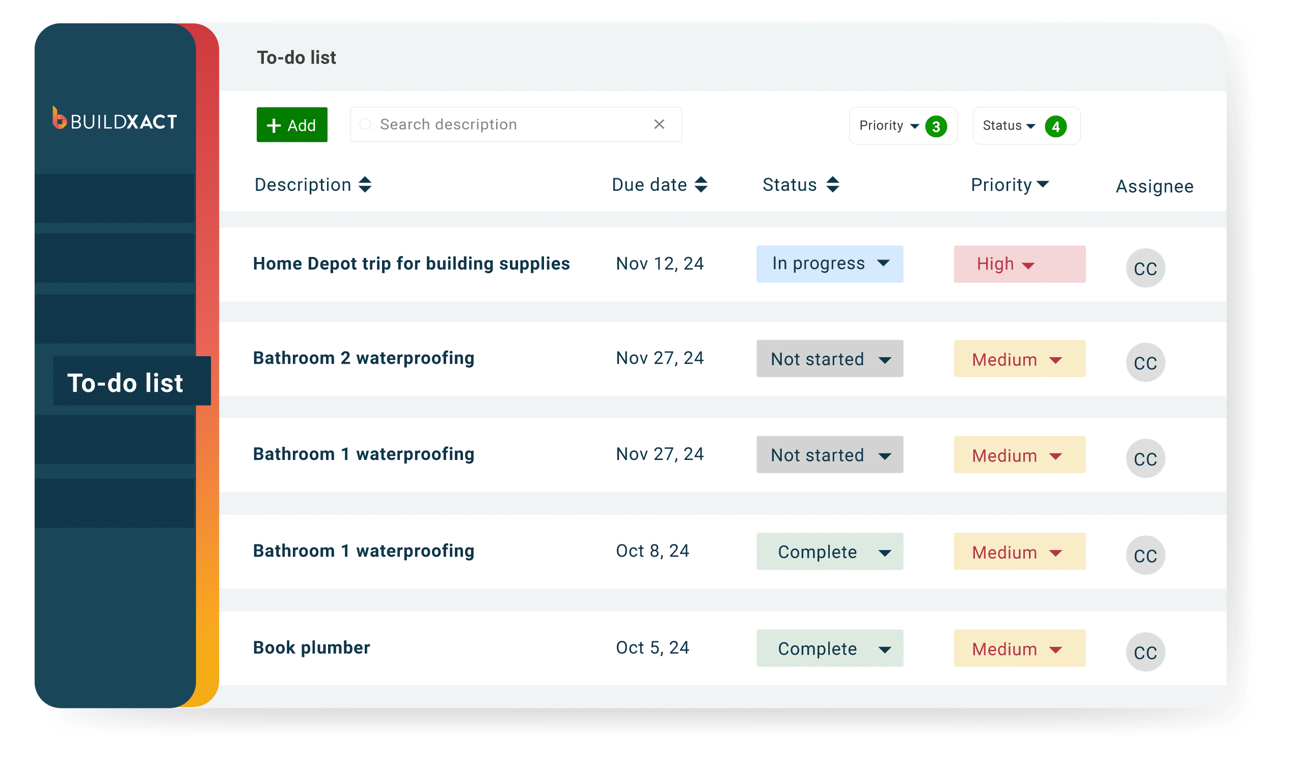 A conceptual view of how Buildxact users write To-Do Lists using software.
