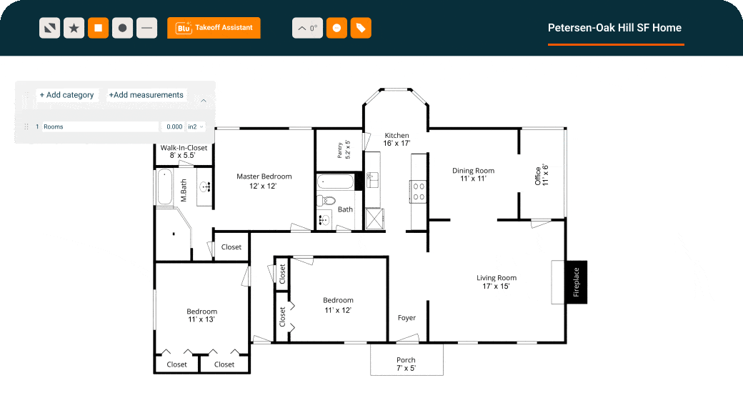 Buildxact software Blu Takeoff Assistant