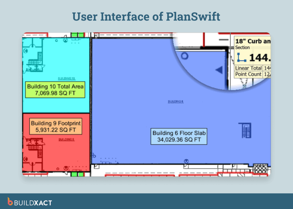 Screenshot showing the UI of PlanSwift