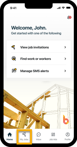 View jobs on Buildxact onsite