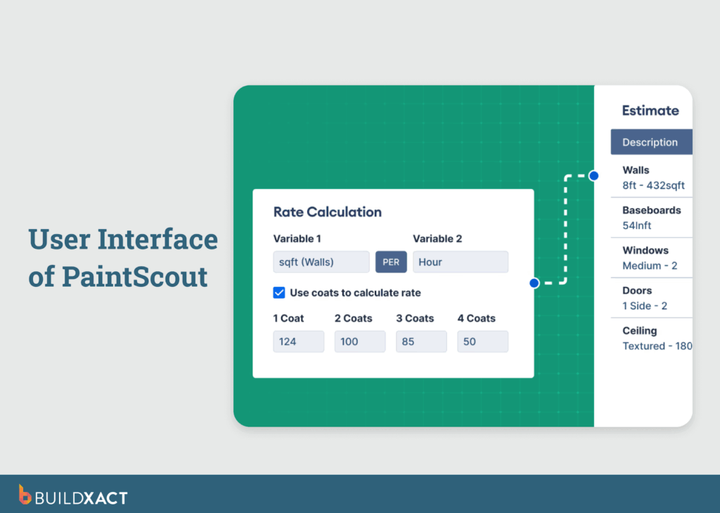 Screenshot showing the UI of PaintScout